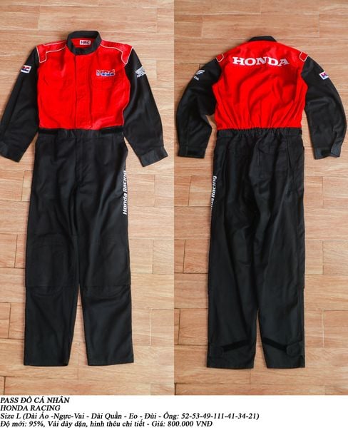  [PASS ĐỒ] - RACING SUIT - HONDA RACING 