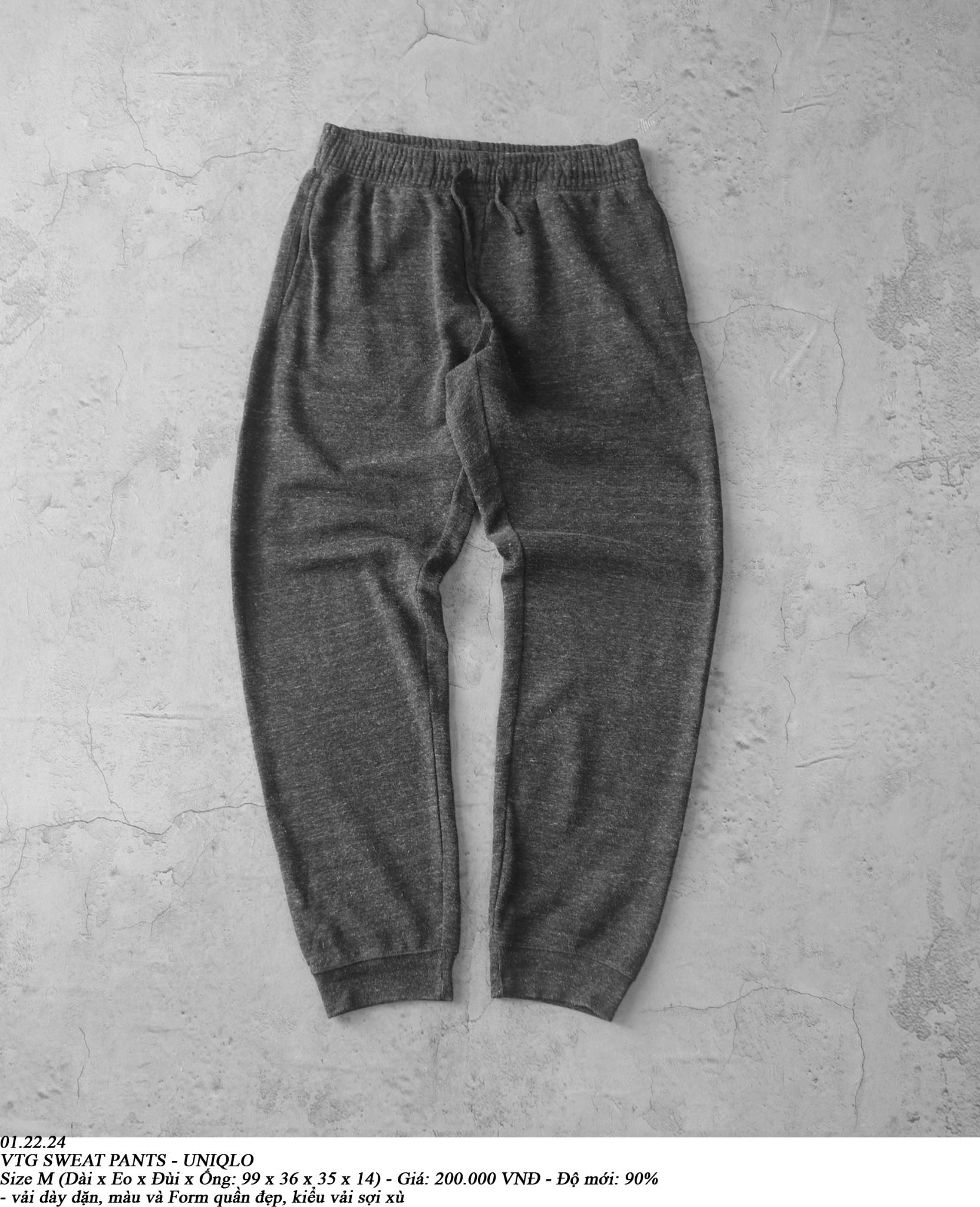  01.22.24 - VTG SWEAT PANTS - UNIQLO 