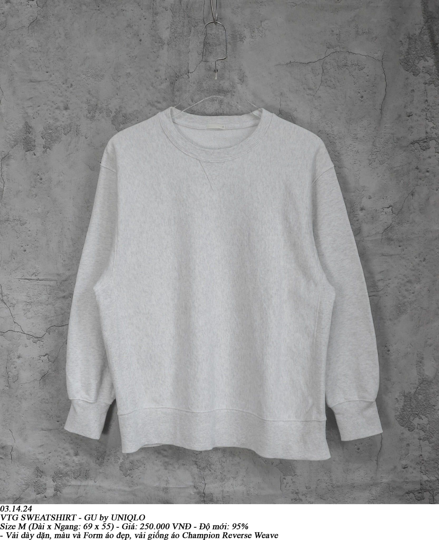  03.14.24 - VTG SWEATSHIRT - GU BY UNIQLO 