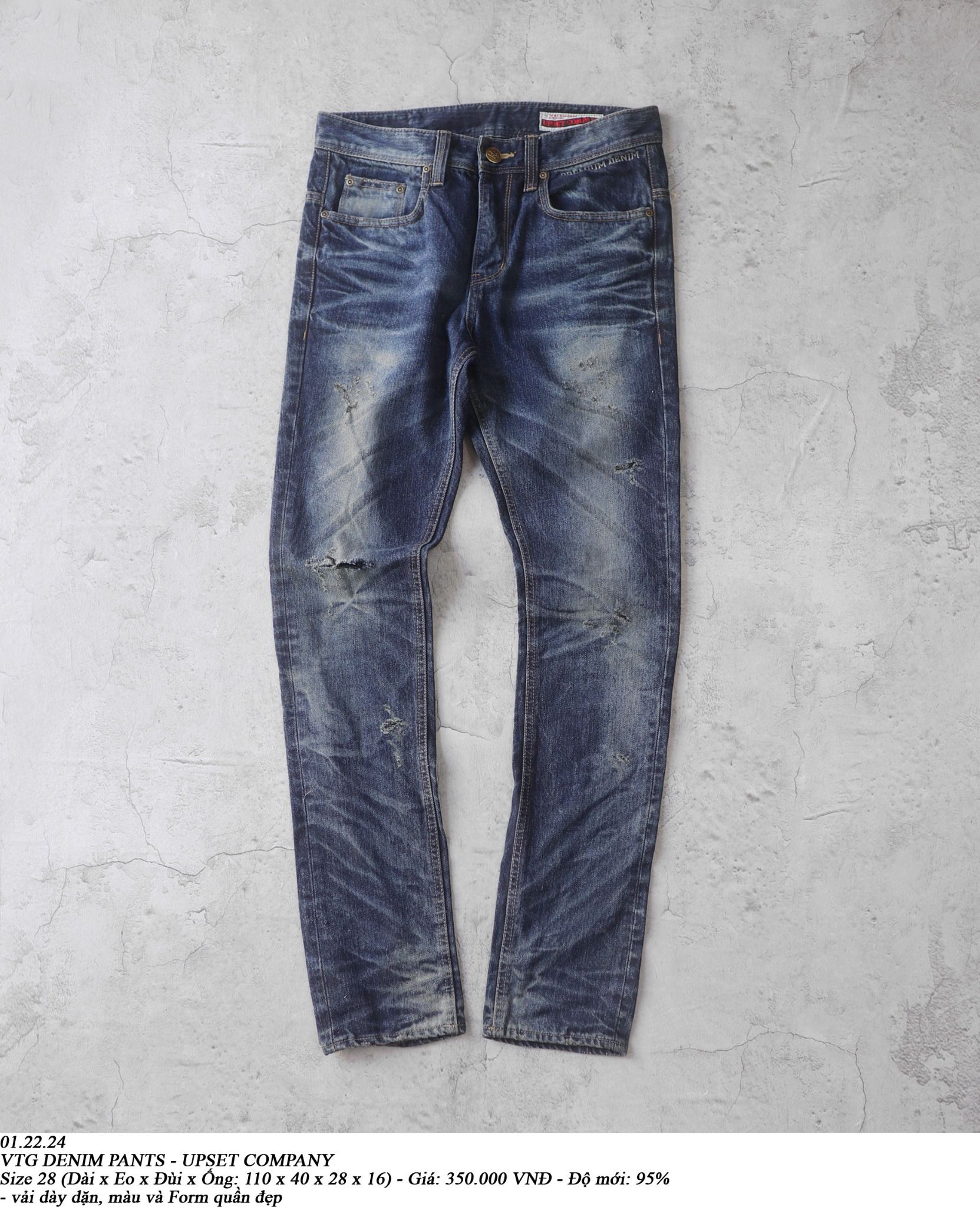  01.22.24 - VTG DENIM PANTS - UPSET COMPANY 