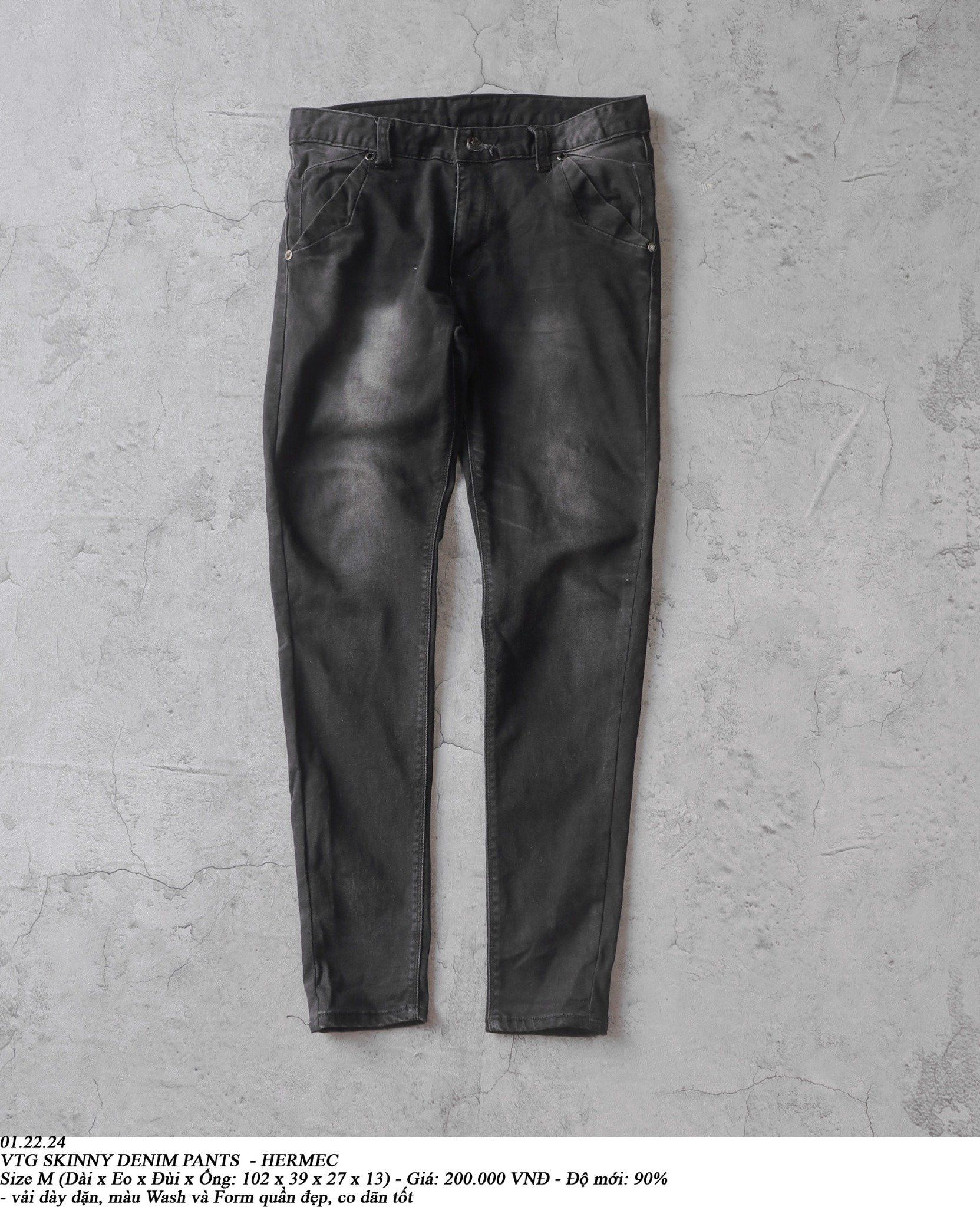 01.22.24 - VTG SKINNY DENIM PANTS - HERMEC 
