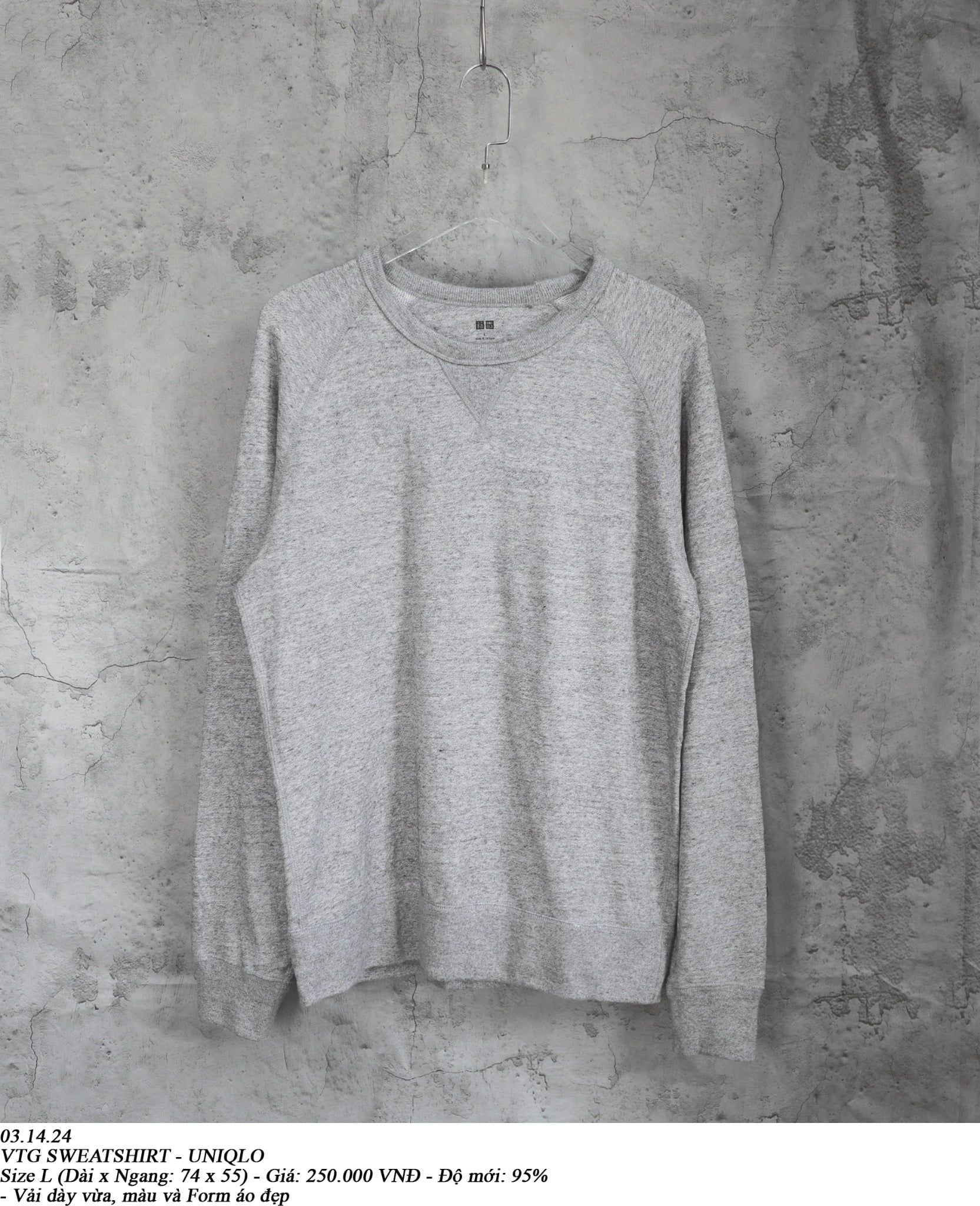  03.14.24 - VTG SWEATSHIRT - UNIQLO 