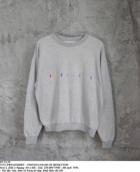  03.14.24 - VTG SWEATSHIRT - UNITED COLOR OF BENNETON 