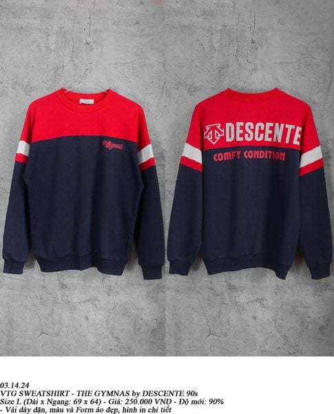  03.14.24 - VTG SWEATSHIRT - THE GYMNAS by DESCENTE 90s 