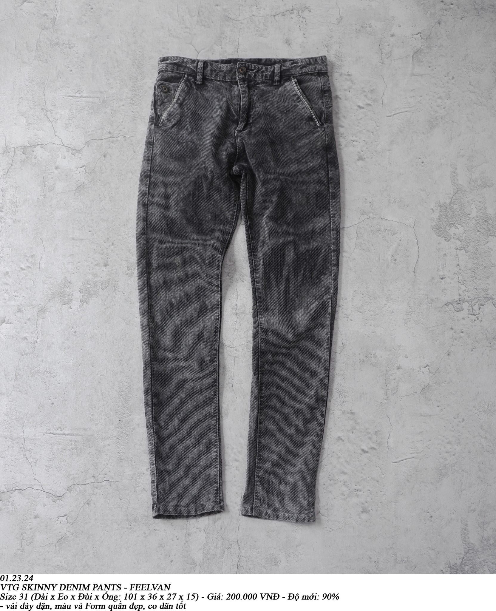  01.23.24 - VTG SKINNY DENIM PANTS - FEELVAN 