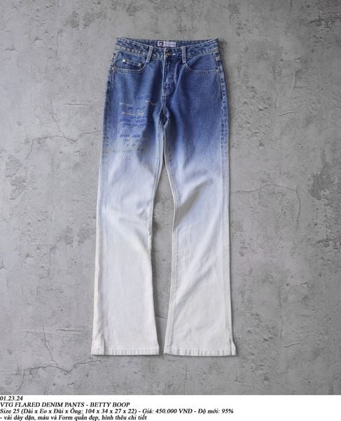  01.23.24 - VTG FLARED DENIM PANTS - BETTY BOOP 