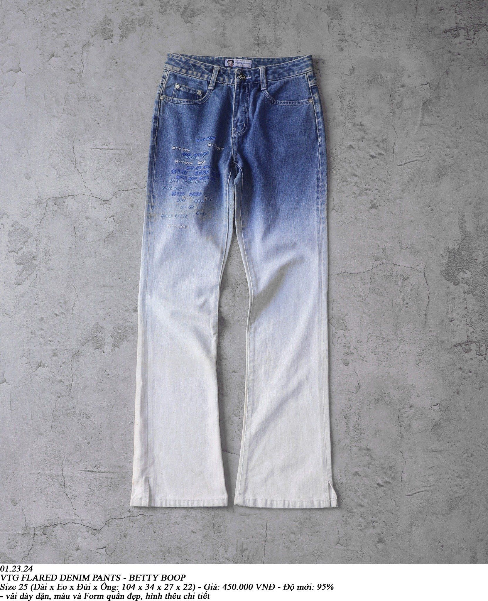 01.23.24 - VTG FLARED DENIM PANTS - BETTY BOOP 
