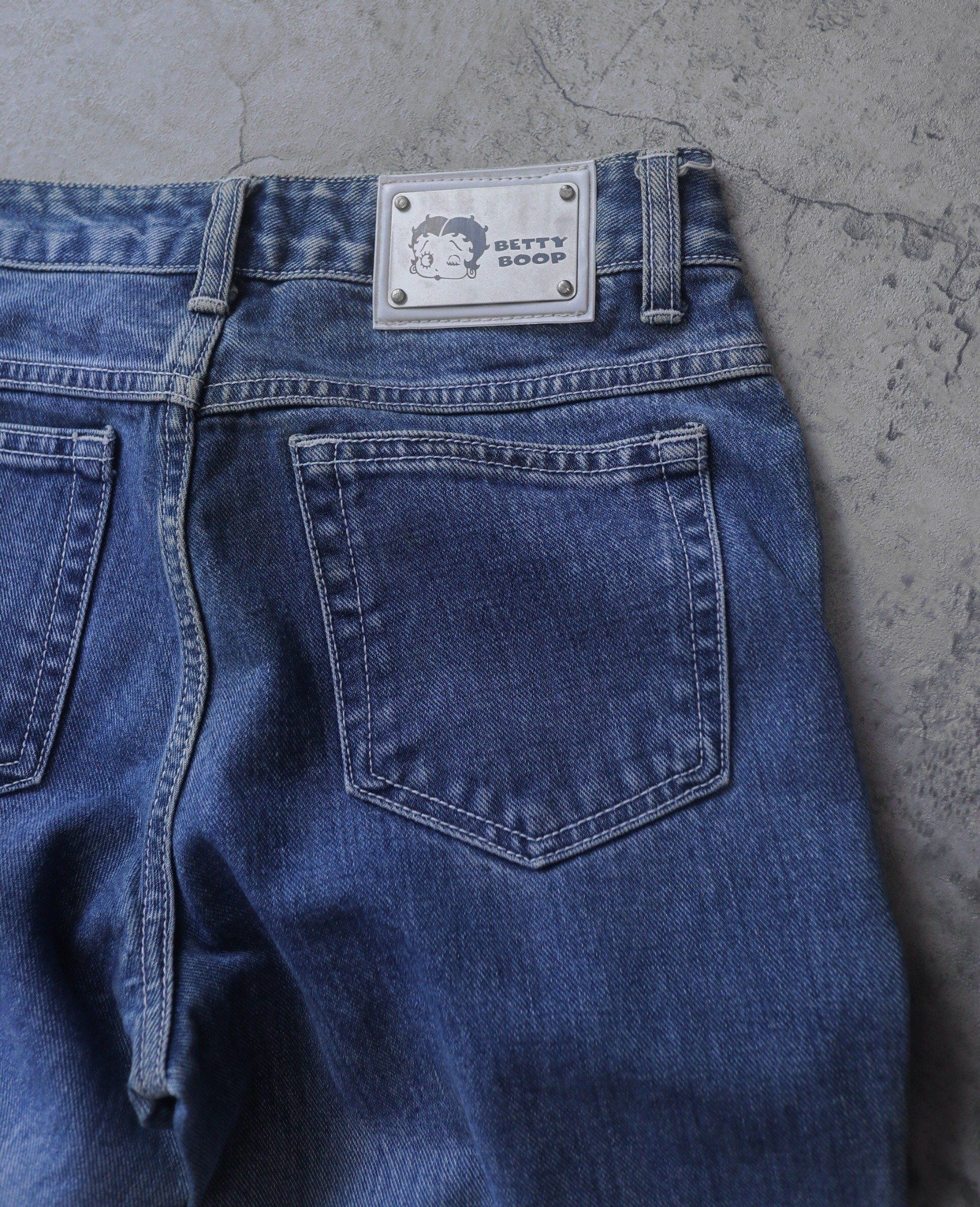  01.23.24 - VTG FLARED DENIM PANTS - BETTY BOOP 