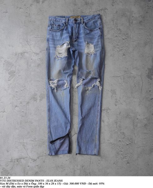  01.23.24 - VTG DISTRESSED DENIM PANTS - ELOIS JEANS 