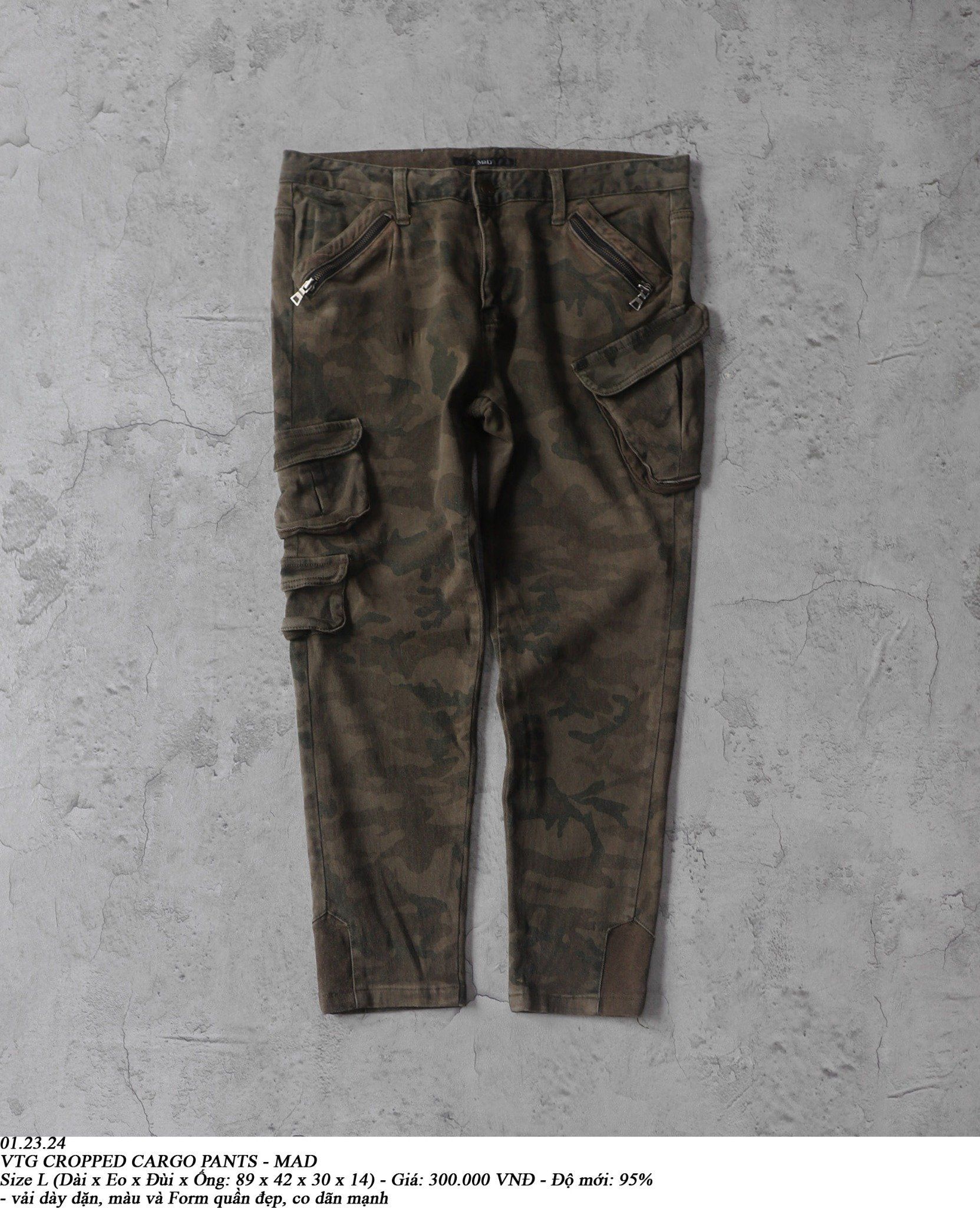  01.23.24 - VTG CROPPED CARGO PANTS - MAD 