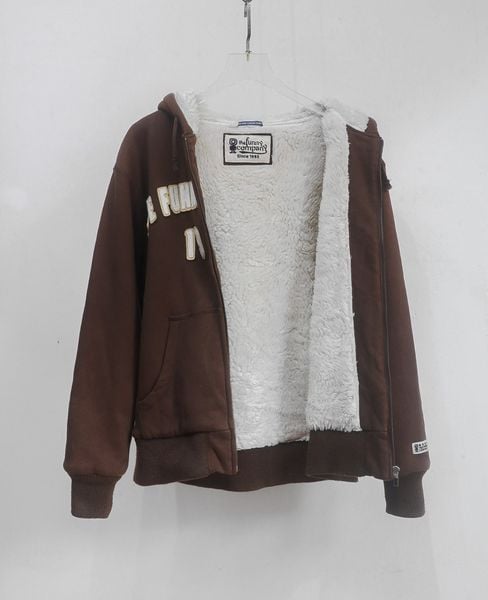  09.19.24 - VTG FUR LINED ZIP UP HOODIE - THE FUNNY COMPANY 