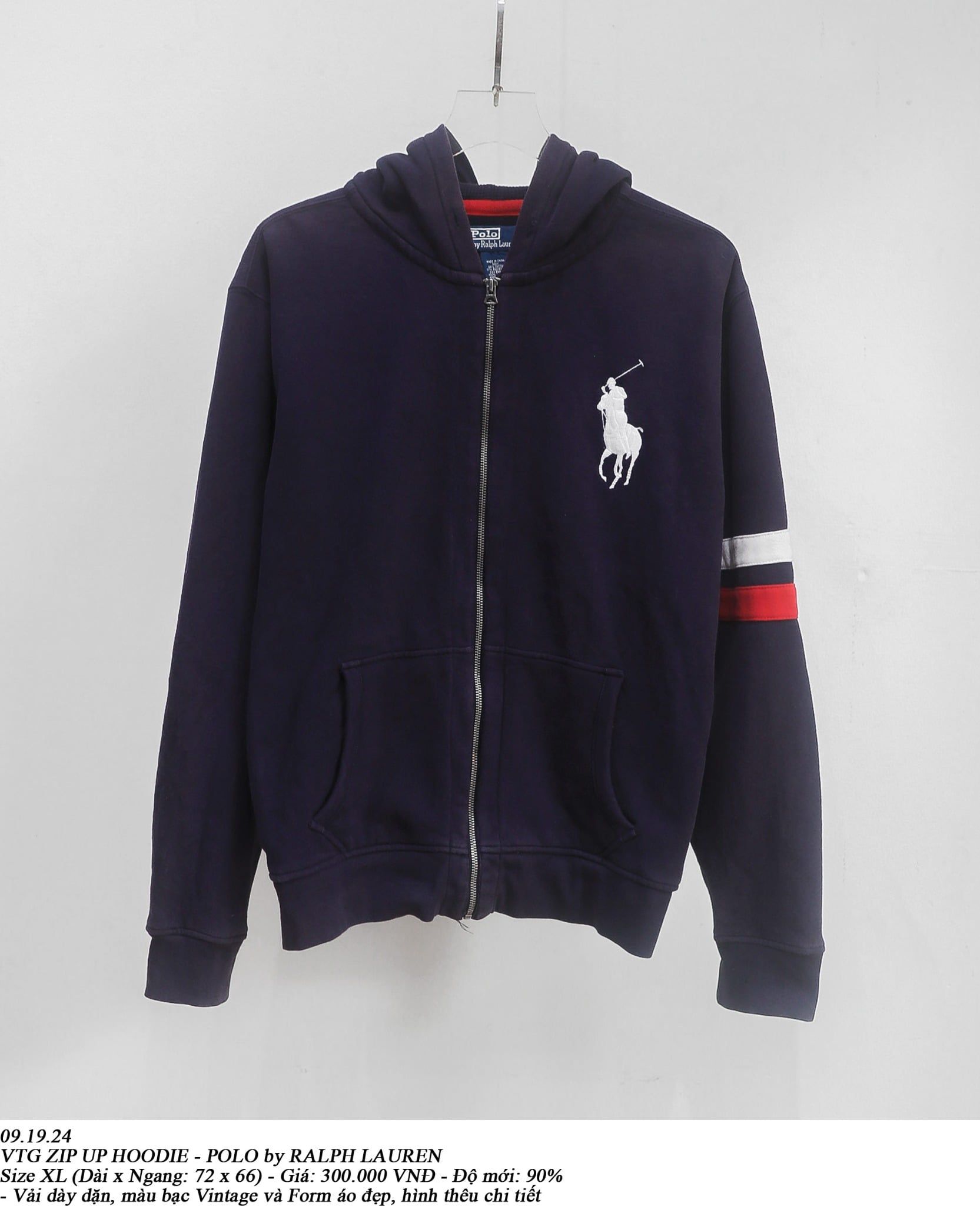  09.19.24 - VTG ZIP UP HOODIE - POLO by RALPH LAUREN 