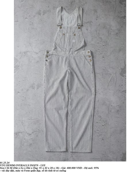  01.25.24 - VTG DENIM OVERALLS PANTS - LEE 