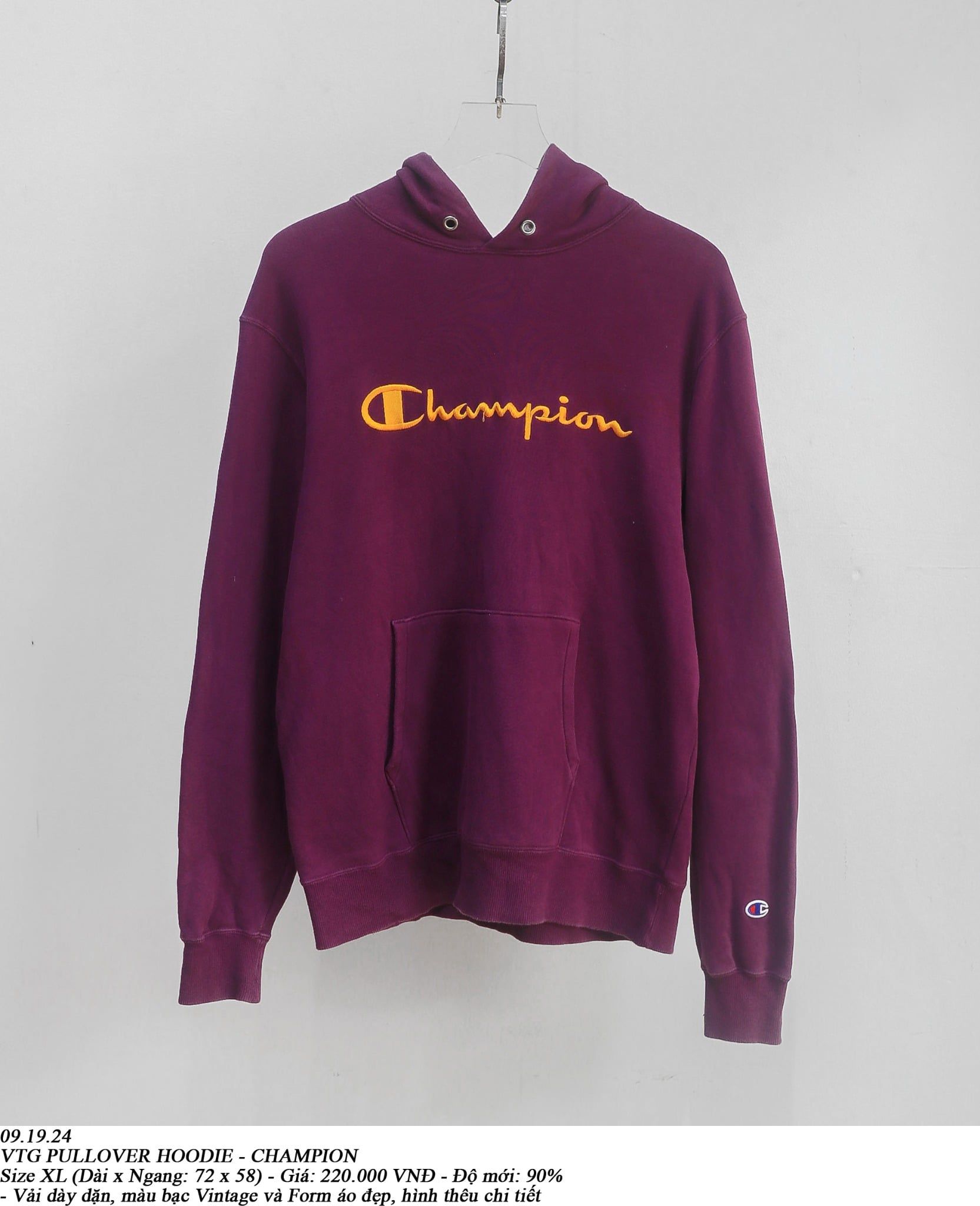  09.19.24 - VTG PULLOVER HOODIE - CHAMPION 