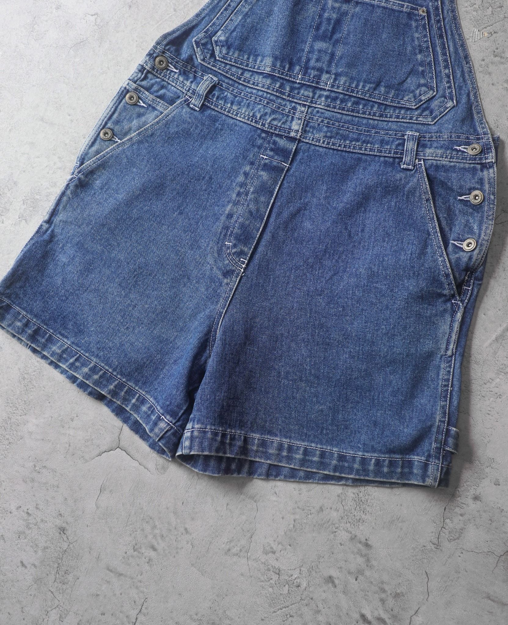  01.25.24 - VTG DENIM OVERALLS SHORT - X-GIRL 
