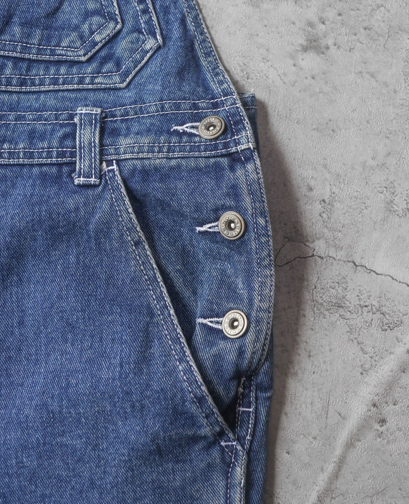  01.25.24 - VTG DENIM OVERALLS SHORT - X-GIRL 