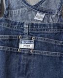  01.25.24 - VTG DENIM OVERALLS SHORT - X-GIRL 