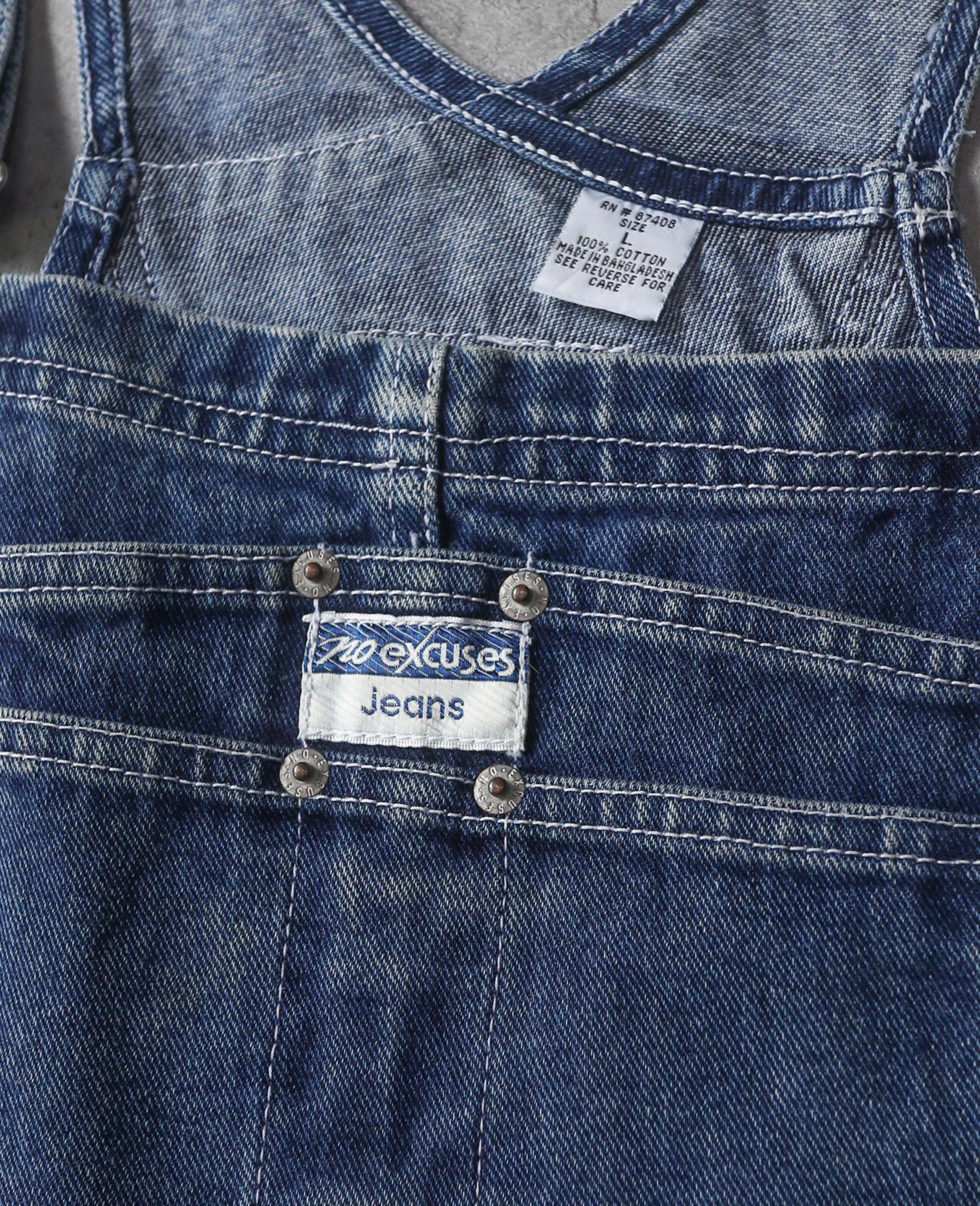  01.25.24 - VTG DENIM OVERALLS SHORT - X-GIRL 