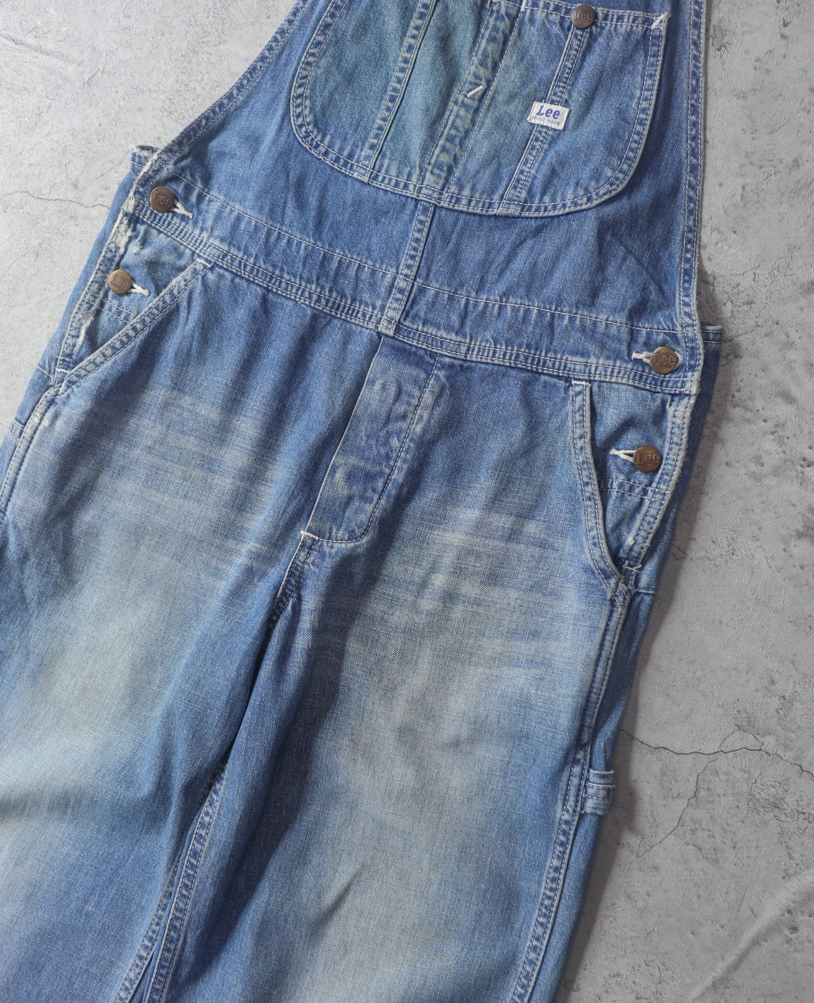  01.25.24 - VTG DENIM OVERALLS PANTS - LEE 