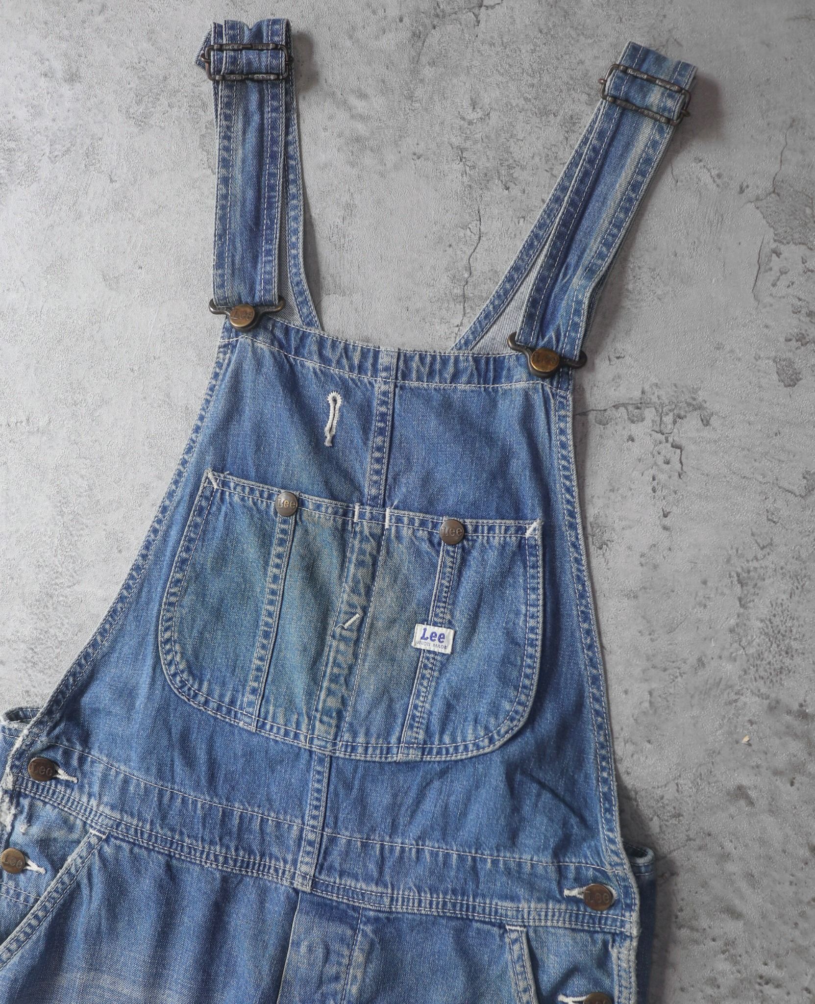  01.25.24 - VTG DENIM OVERALLS PANTS - LEE 