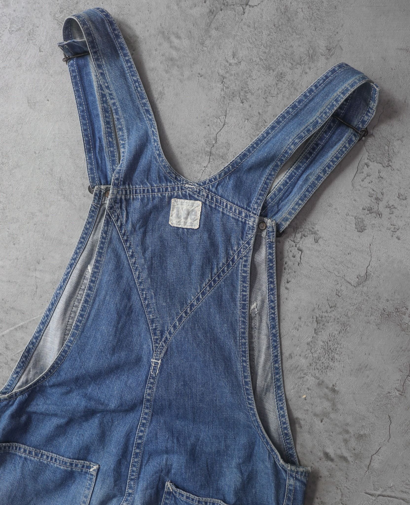  01.25.24 - VTG DENIM OVERALLS PANTS - LEE 
