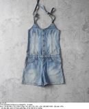  01.25.24 - VTG DENIM OVERALLS SHORT - X-GIRL 
