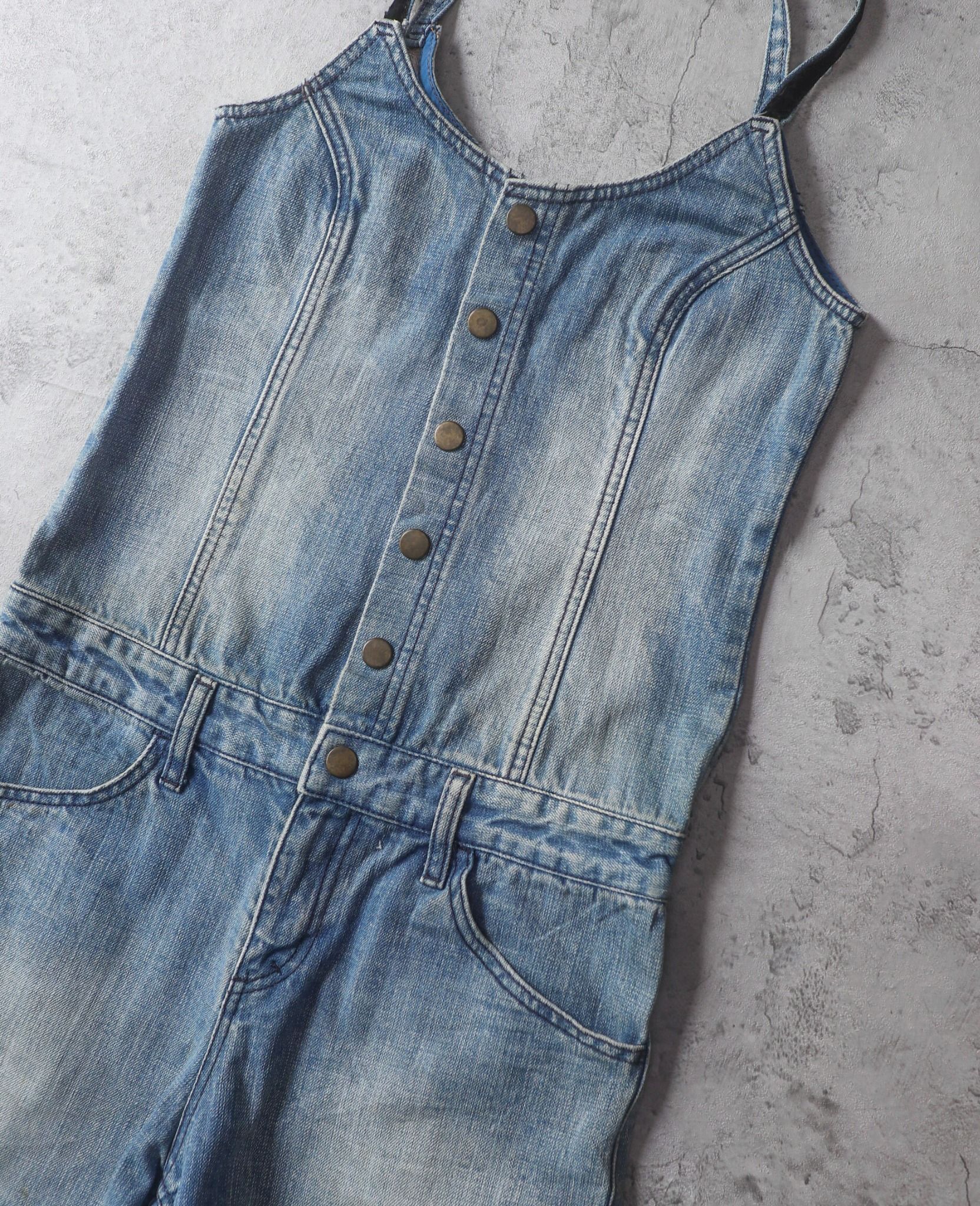  01.25.24 - VTG DENIM OVERALLS SHORT - X-GIRL 
