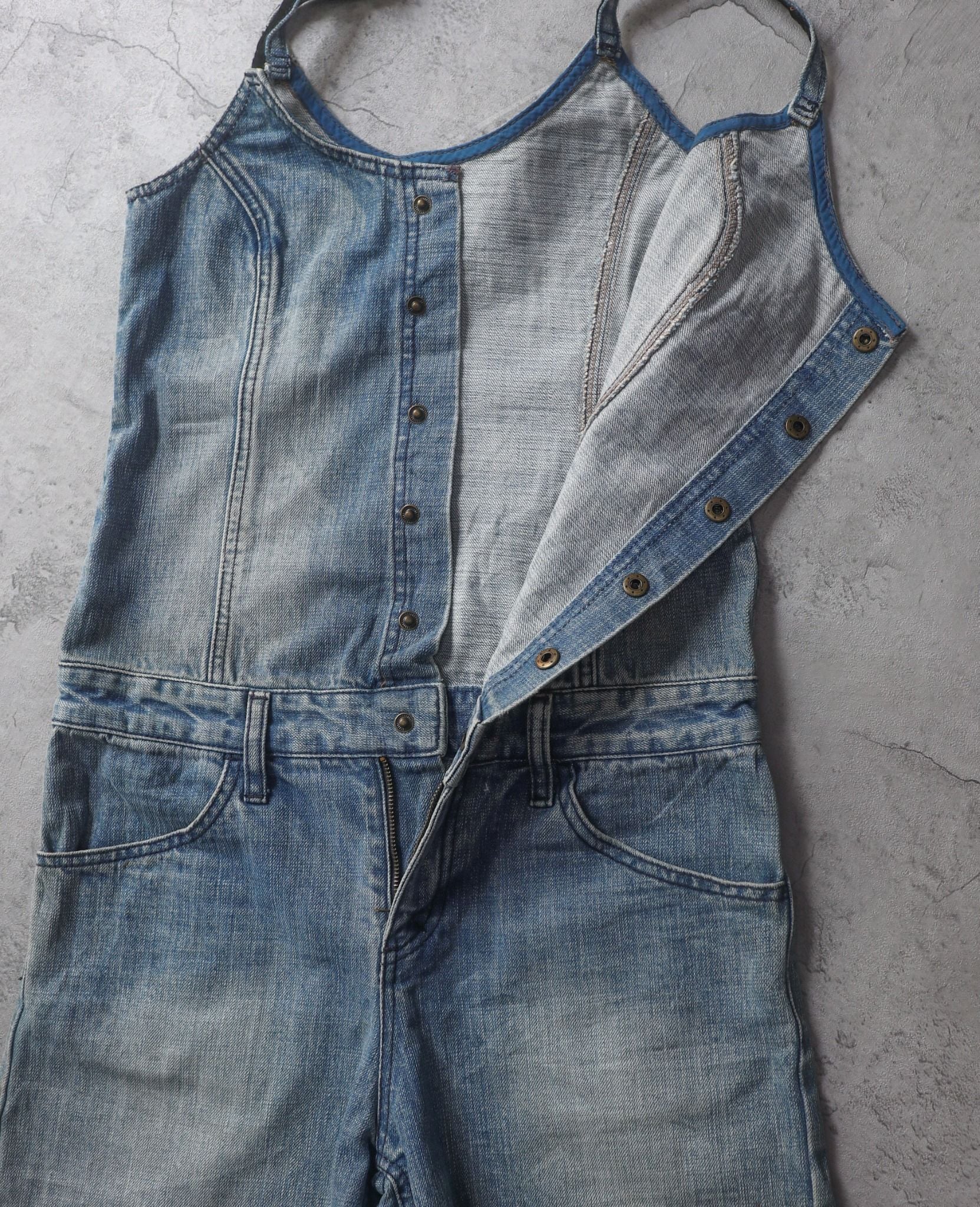  01.25.24 - VTG DENIM OVERALLS SHORT - X-GIRL 
