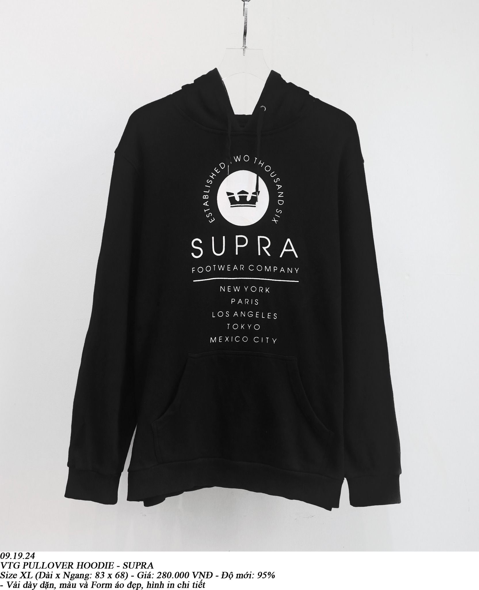  09.19.24 - VTG PULLOVER HOODIE - SUPRA 