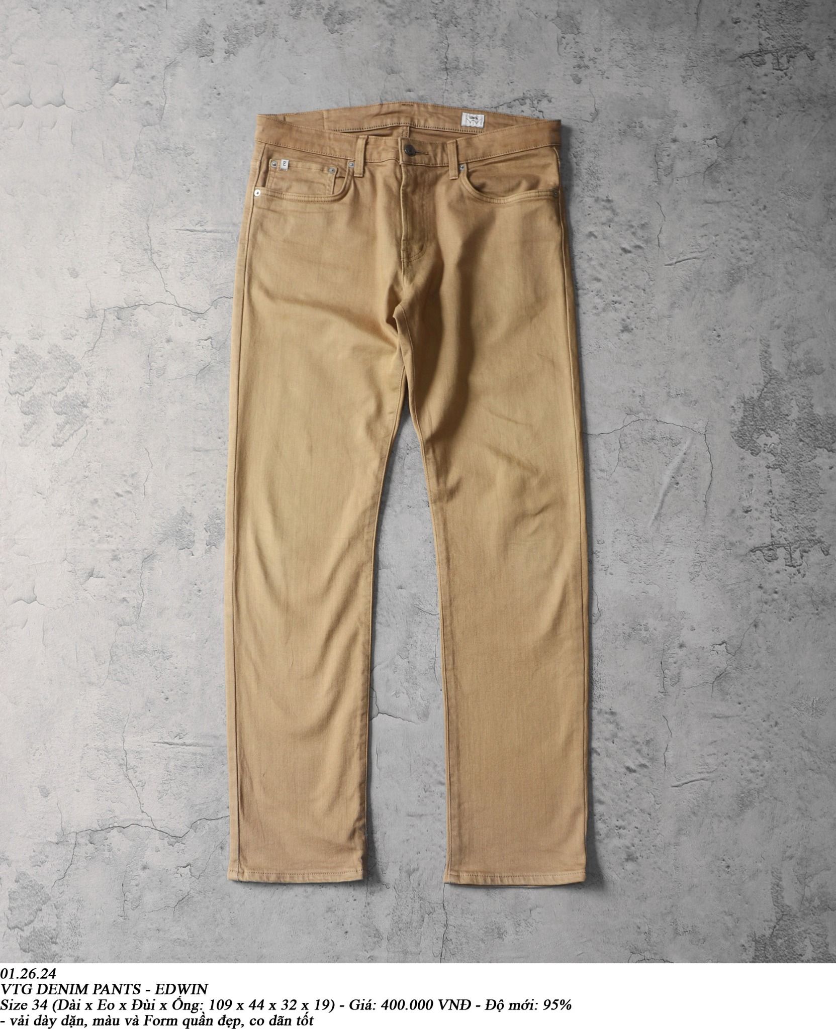  01.26.24 - VTG DENIM PANTS - EDWIN 