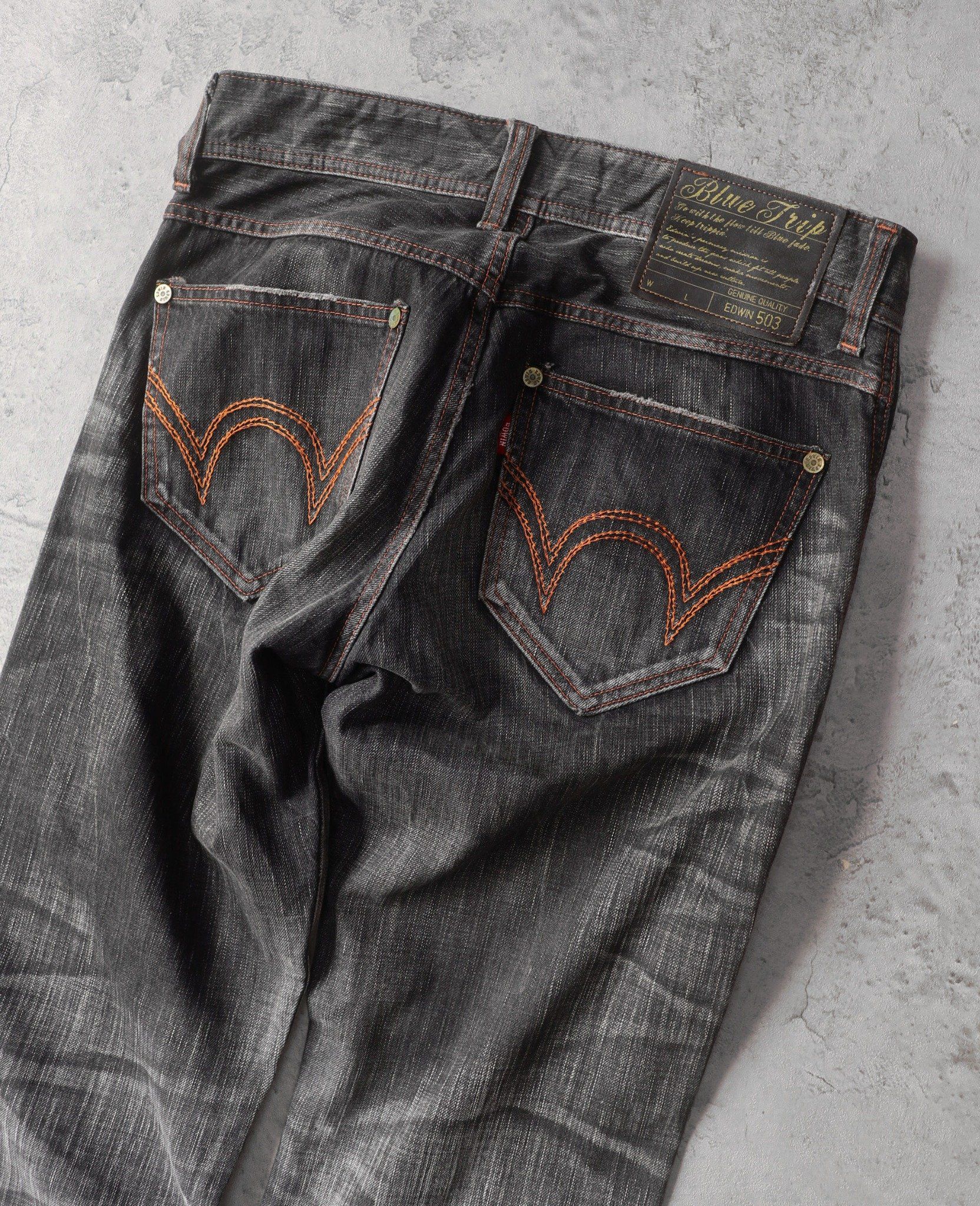  01.26.24 - VTG LOOSE FIT DENIM PANTS - EDWIN BLUE TRIP 