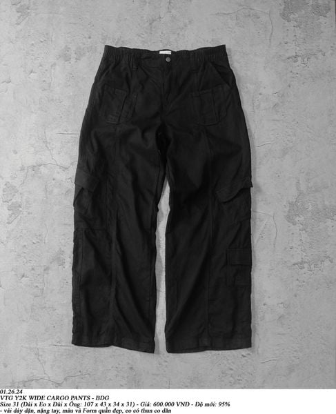  01.26.24 - VTG Y2K WIDE CARGO PANTS - BDG 