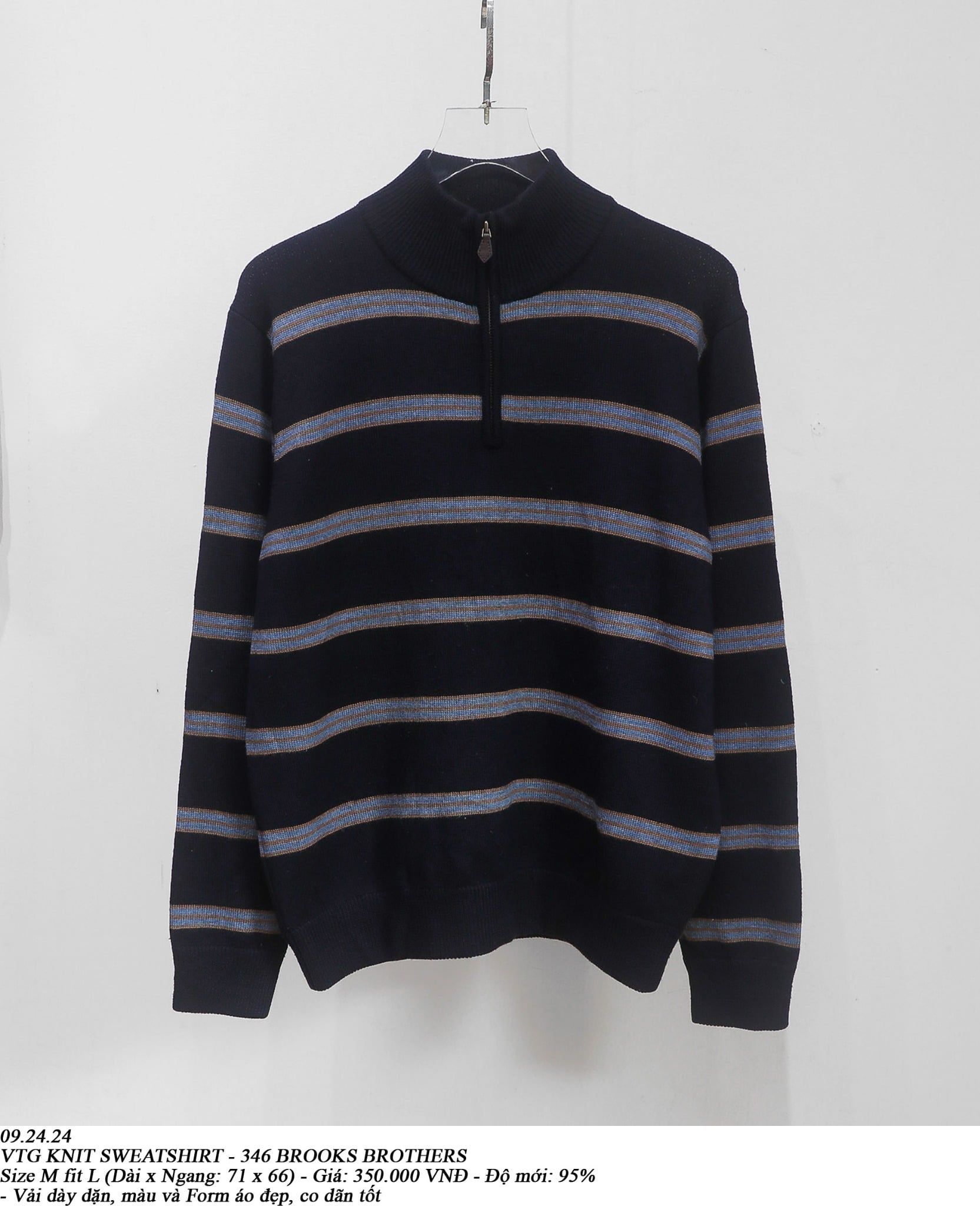  09.24.24 - VTG KNIT SWEATSHIRT - 346 BROOKS BROTHERS 