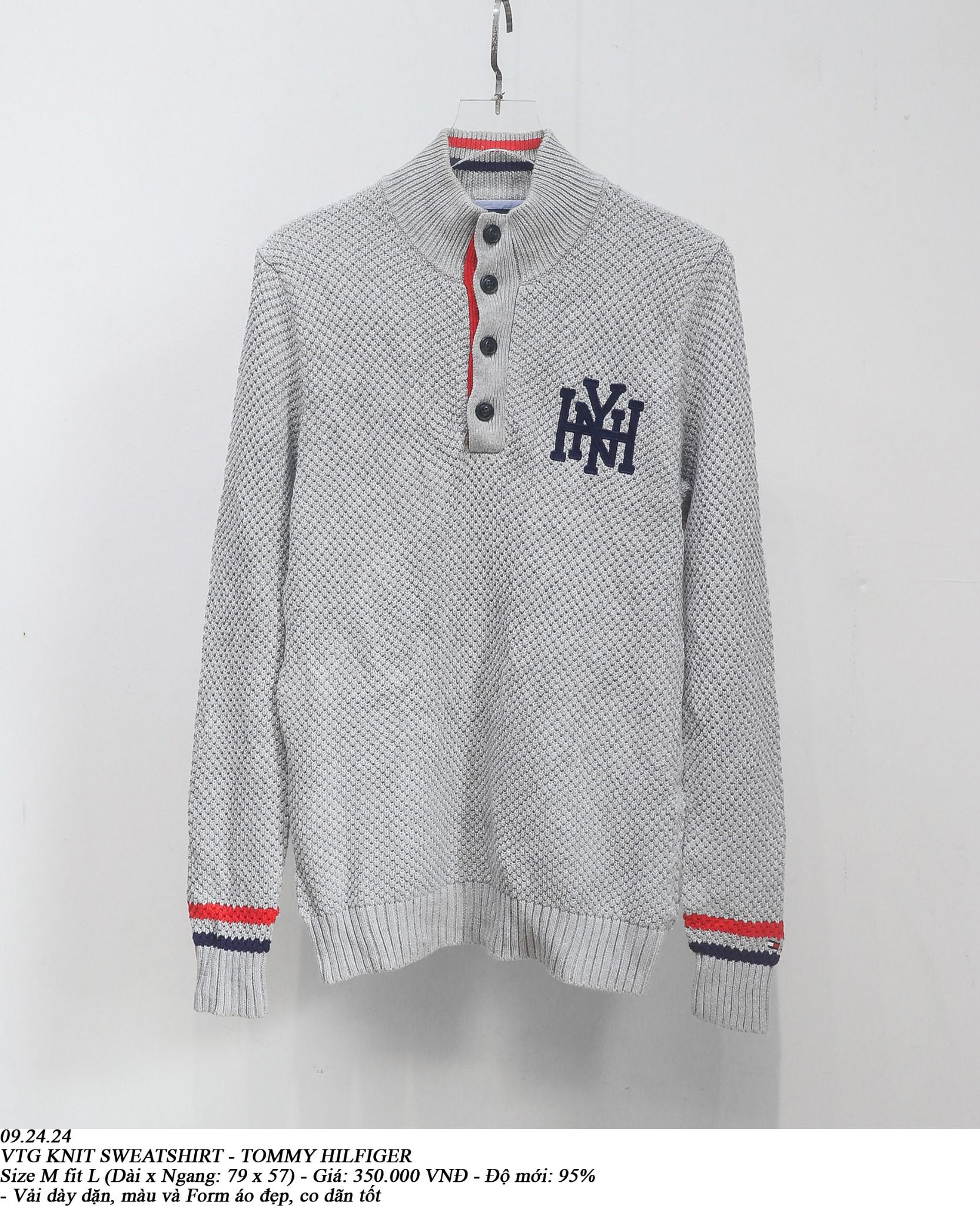  09.24.24 - VTG KNIT SWEATSHIRT - TOMMY HILFIGER 