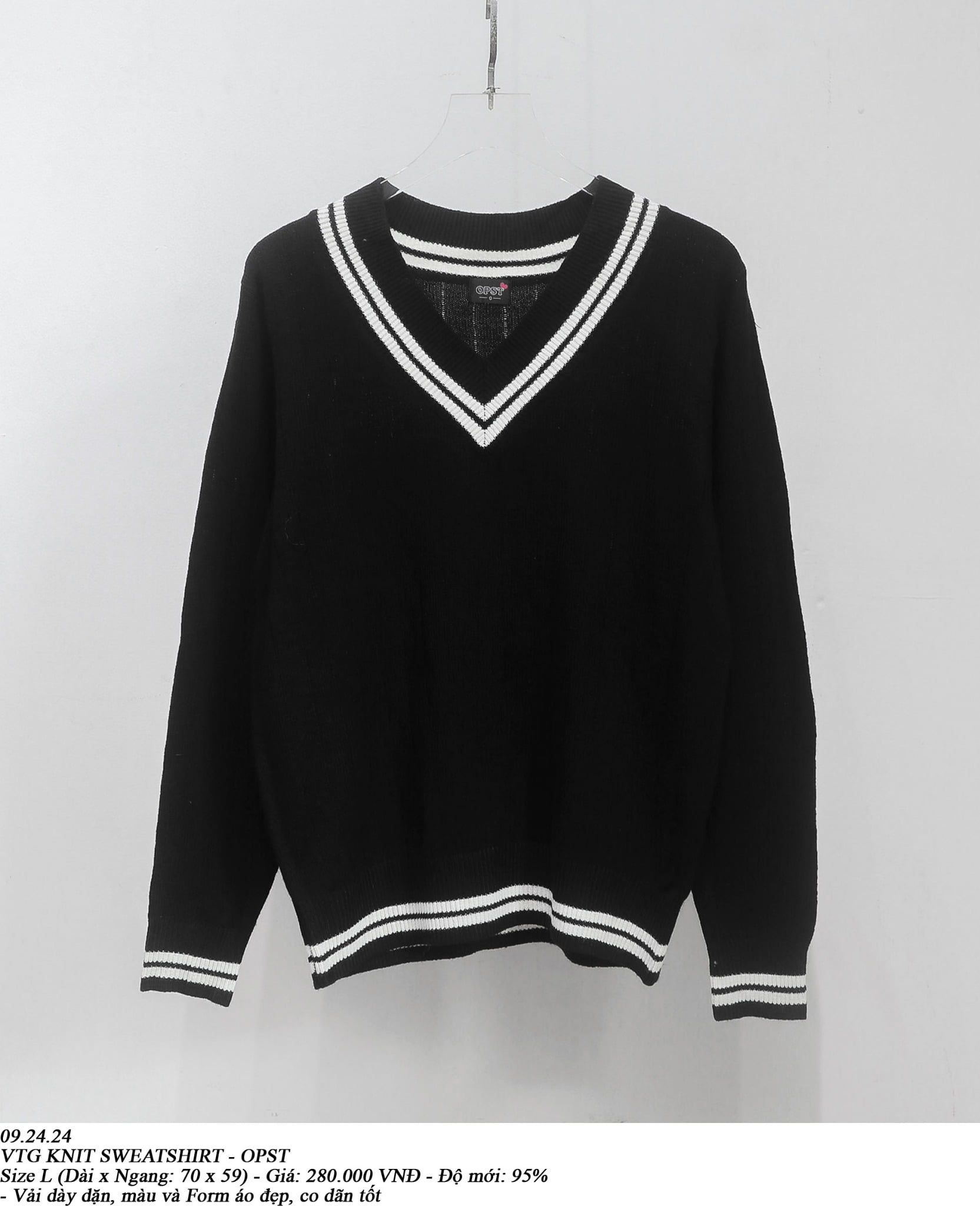  09.24.24 - VTG KNIT SWEATSHIRT - OPST 