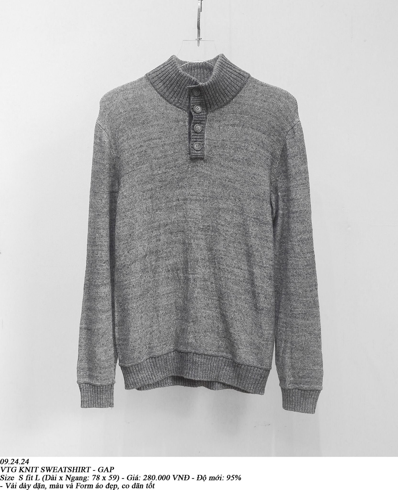  09.24.24 - VTG KNIT SWEATSHIRT - GAP 