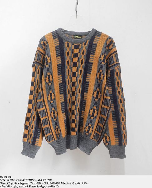  09.24.24 - VTG KNIT SWEATSHIRT - MAXLINE 