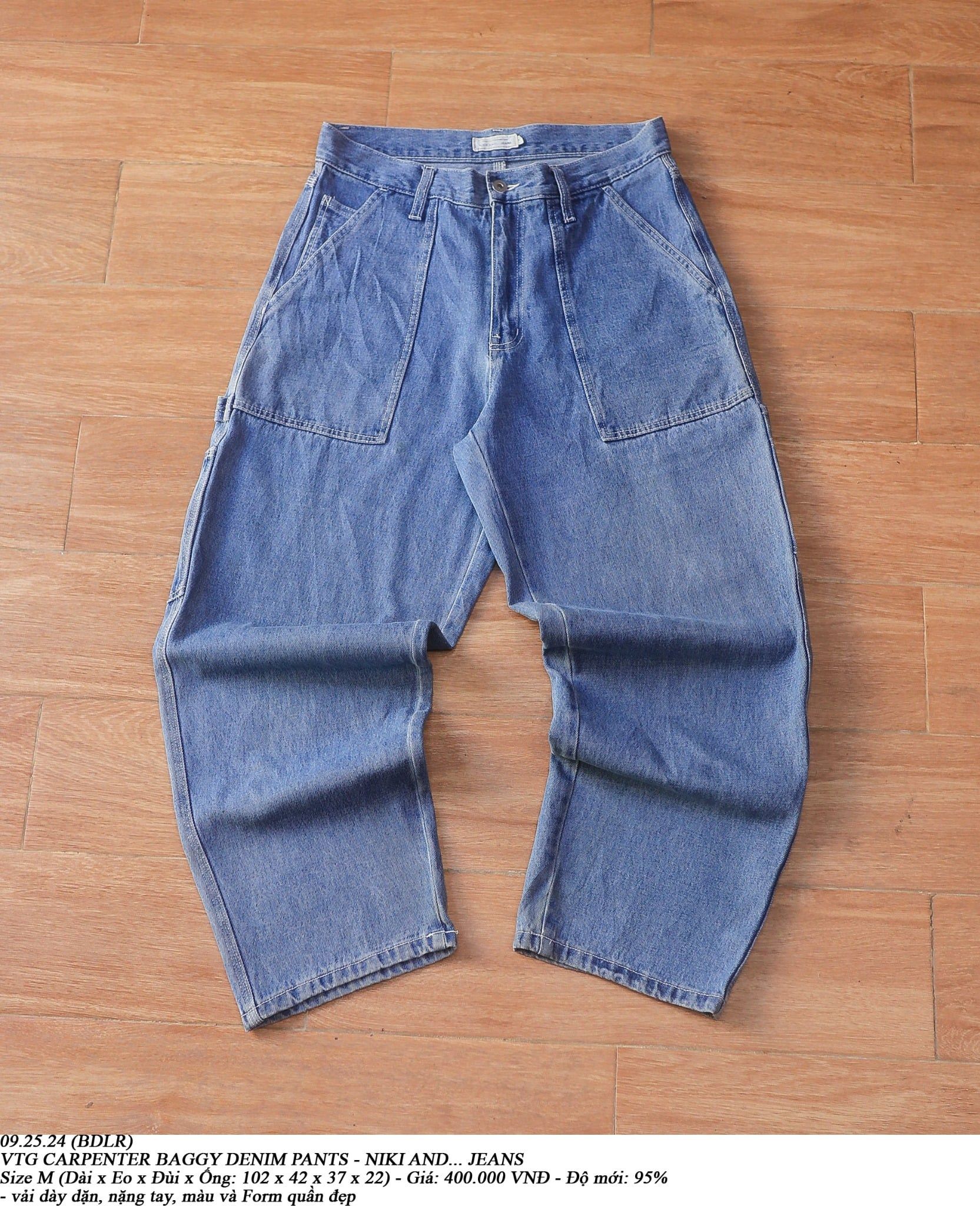  09.25.24 - VTG CARPENTER BAGGY DENIM PANTS - NIKI AND...JEANS 