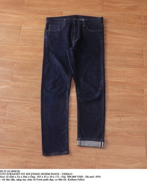  09.25.24 - VTG STRAIGHT FIT SELVEDGE DENIM PANTS - UNIQLO 