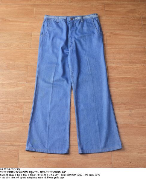  09.27.24 - VTG WIDE FIT DENIM PANTS - BIG JOHN ZOOM UP 