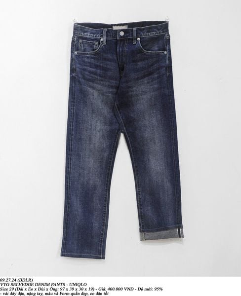  09.27.24 - VTG SELVEDGE DENIM PANTS - UNIQLO 