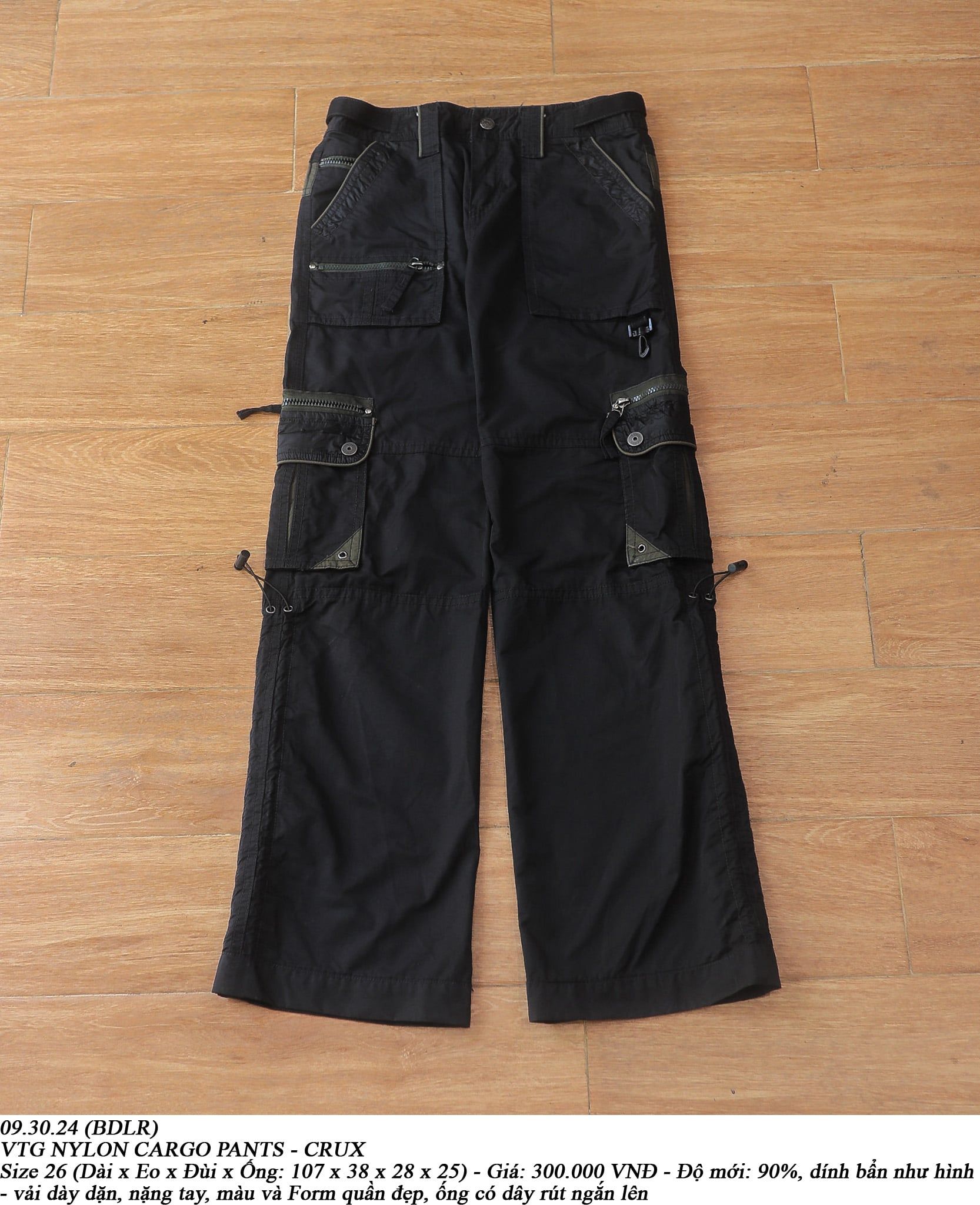  09.30.24 - VTG NYLON CARGO PANTS - CRUX 