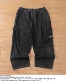  09.30.24 - VTG BAGGY DENIM CARGO PANTS - W & SB 