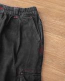  09.30.24 - VTG BAGGY DENIM CARGO PANTS - W & SB 