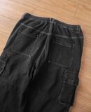  09.30.24 - VTG BAGGY DENIM CARGO PANTS - W & SB 