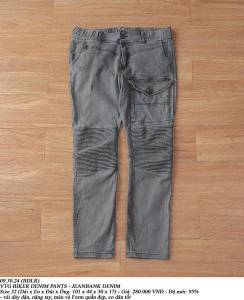  09.30.24 - VTG BIKER DENIM PANTS - JEANBANK DENIM 