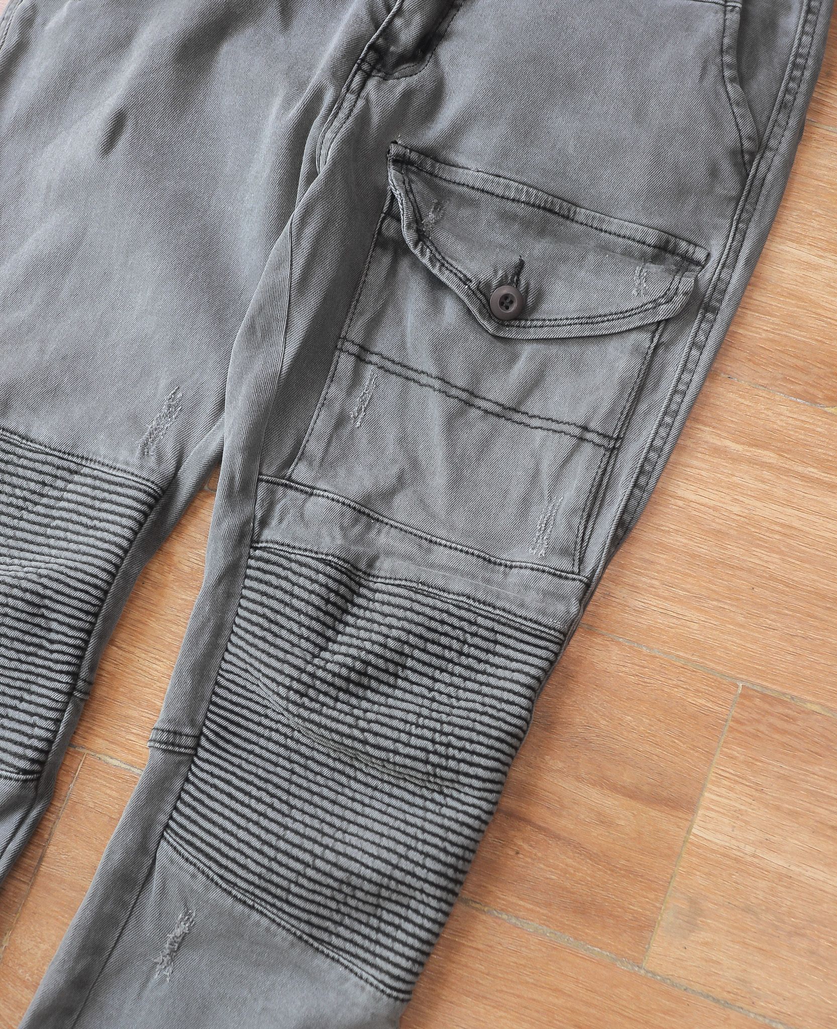  09.30.24 - VTG BIKER DENIM PANTS - JEANBANK DENIM 