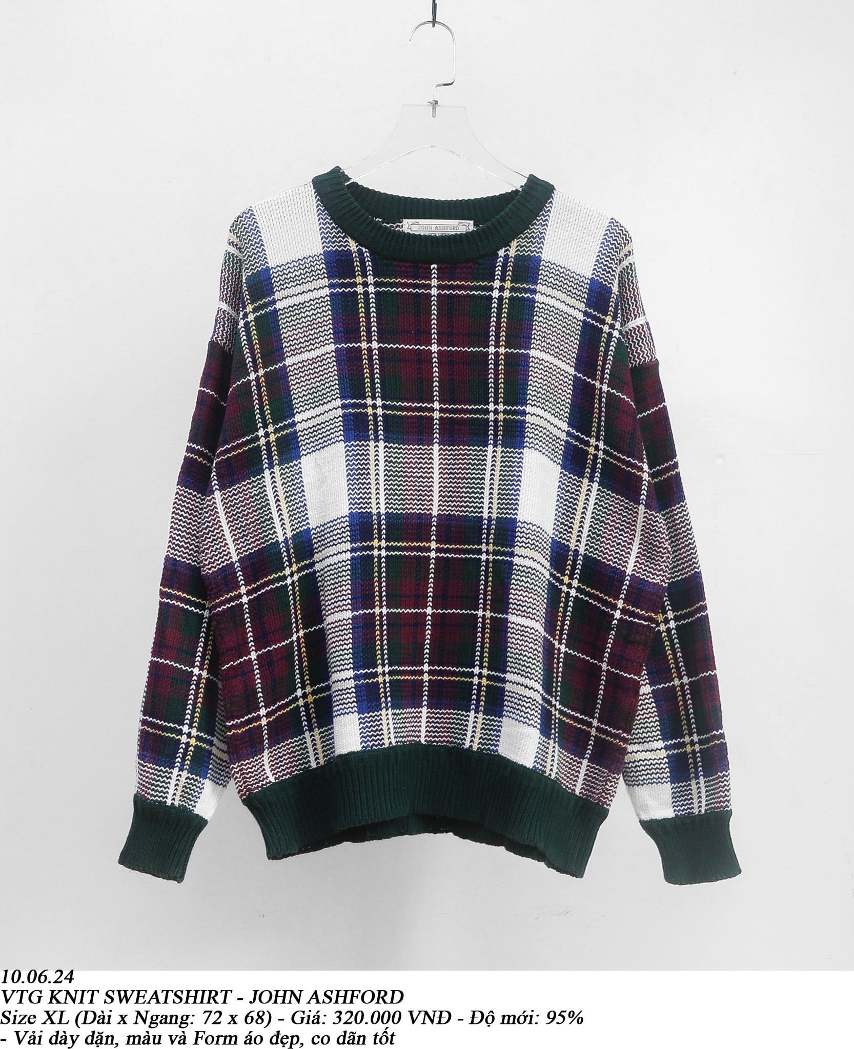  10.06.24 - VTG KNIT SWEATSHIRT - JOHN ASHFORD 