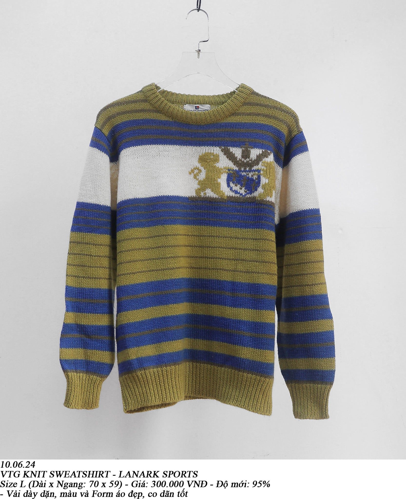  10.06.24 - VTG KNIT SWEATSHIRT - LANARK SPORTS 