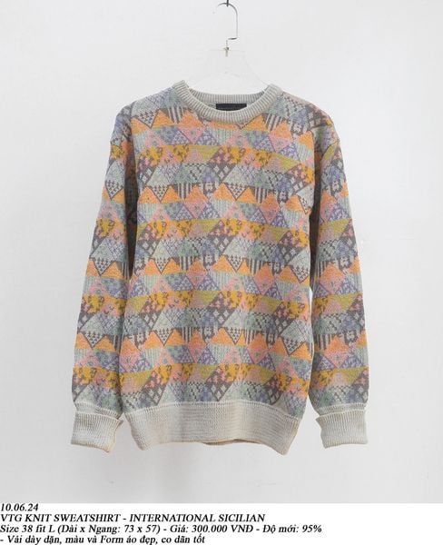  10.06.24 - VTG KNIT SWEATSHIRT - INTERNATIONAL SICILIAN 